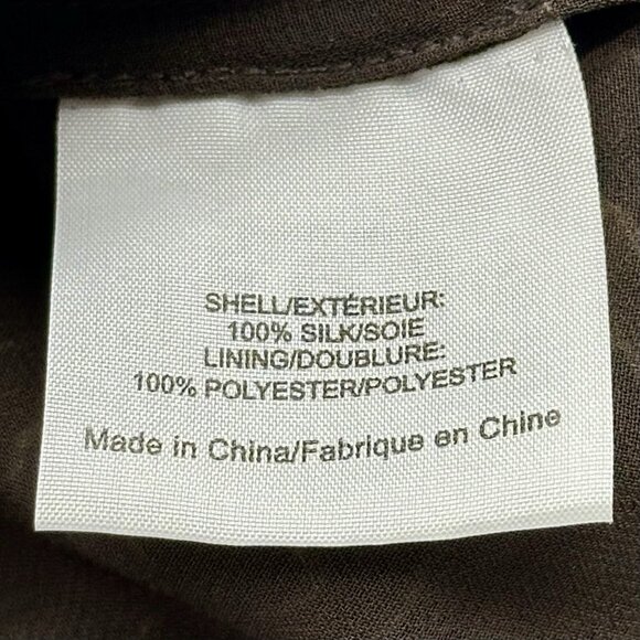 Tory Burch Tanya Women's Size 2 Brown Silk Abstract Leopard Sleeveless Blouse - Picture 7 of 13